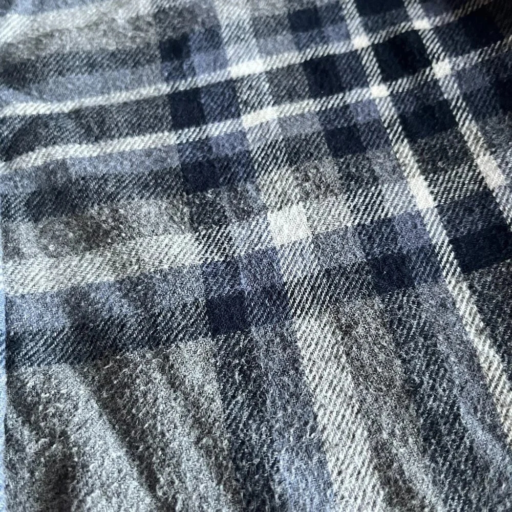 Old Navy gray and blue flannel shirt S 6-7